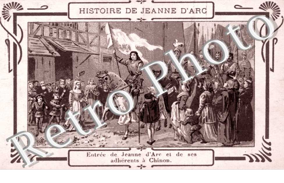 histoire de jeanne d'arc, entree de jeanne d'arc et de ses adherents a chinon