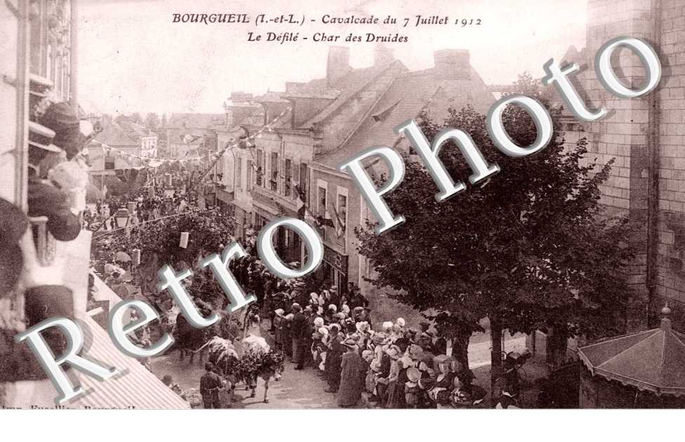 cavalcade du 7 juillet 1912, le defile, char des druides