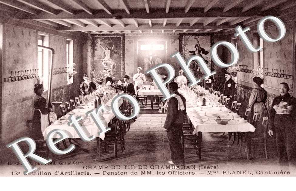 champ de tir de Chambaran - bataillon d'artillerie - Pension de MM. les officiers