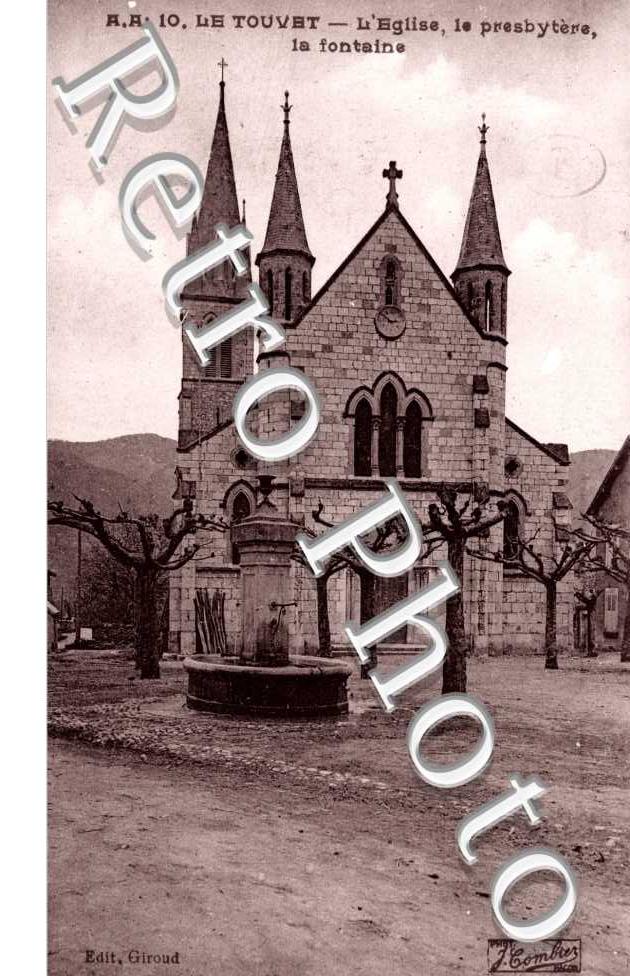 l'eglise, le presbytere, la fontaine