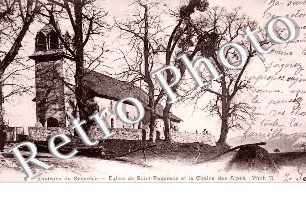 l'eglise et la chaine des Alpes