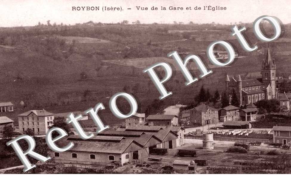 vue de la gare et de l'eglise
