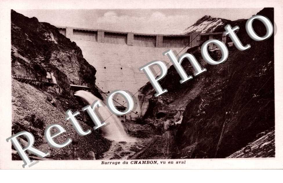 barrage du Chambon, vu en aval