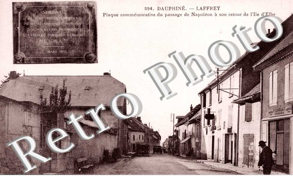plaque commemorative du passage de Napoleon a son retour de l'Ile d'Elbe