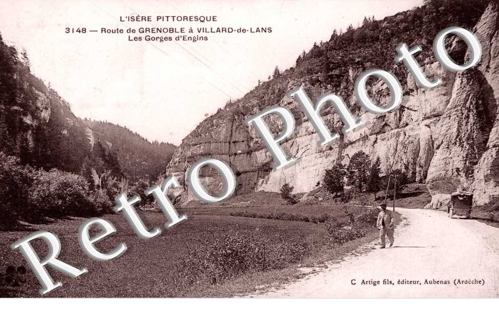 Route de Grenoble a Villard de Lans, les Gorges d'Engins