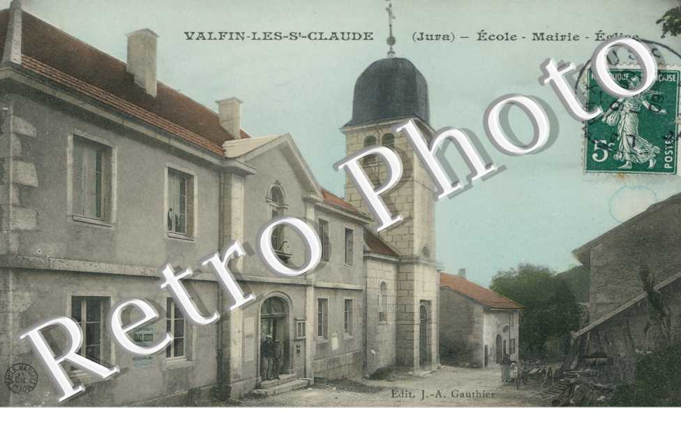 ecole mairie eglise (belle carte couleur) edit Gauthier