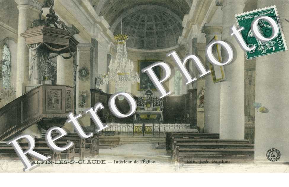 interieur de l'eglise (belle carte couleur) edit Gauthier