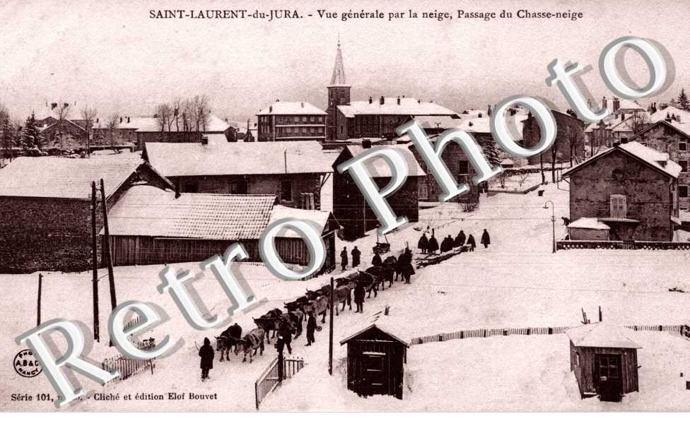 vue generale par la neige, passage du chasse neige