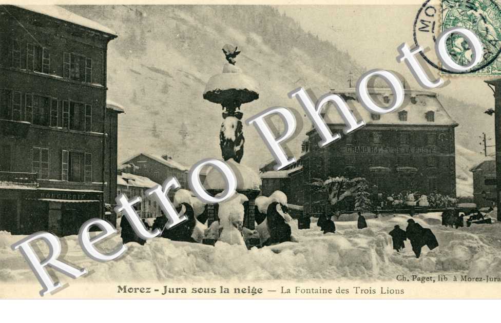 Fontaine des Trois Lions en hiver