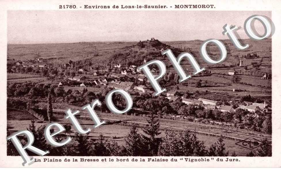 La plaine de la Bresse et le bord de la falaise du vignoble du Jura
