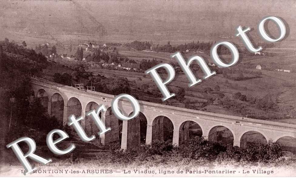 le viaduc ligne de Paris-Pontarlier  Le village