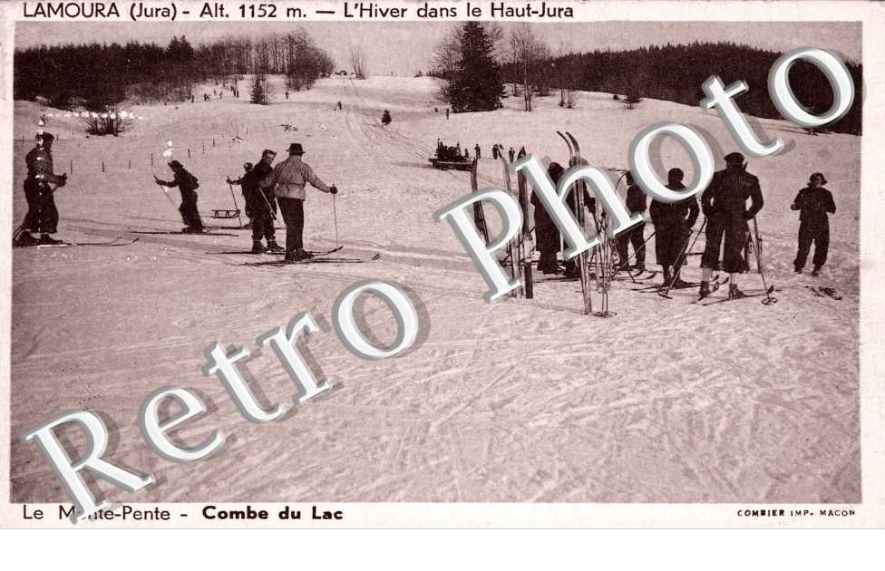 Combe du lac -   L'hiver dans le haut jura - le monte pente - sport d'hiver - ski