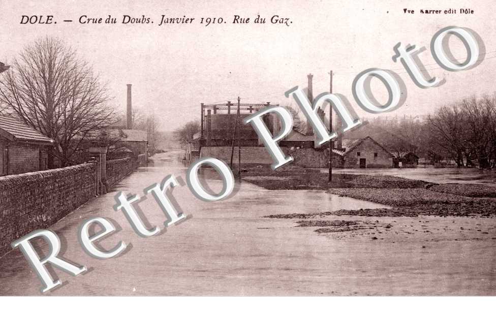 Crue du Doubs, janvier 1910, Rue du Gaz