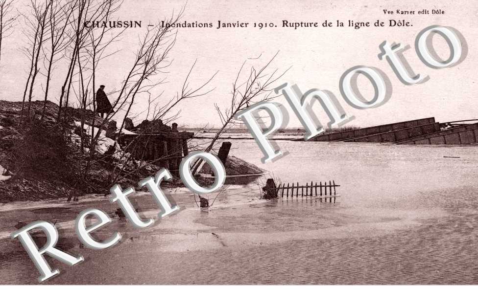 Innondations janvier 1910, Rupture de la ligne de Dole