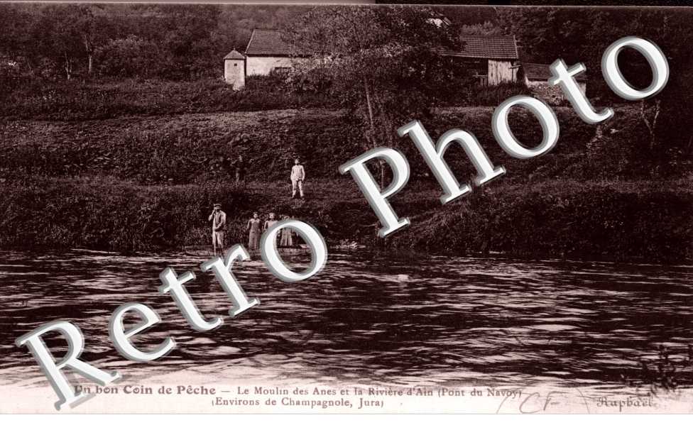 pont du navoy un bon coin de peche, le moulin des anes et la riviere d'ain