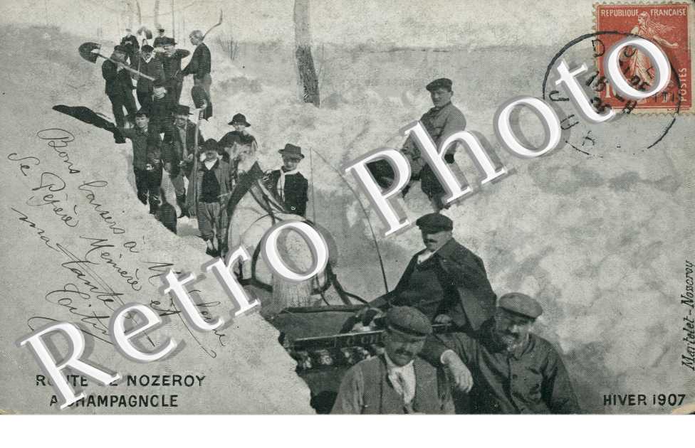 Route de Nozeroy, hiver 1907