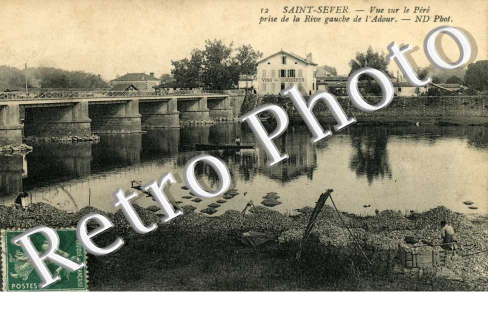 vue sur le Pere prise de la rive gauche de l'Adour