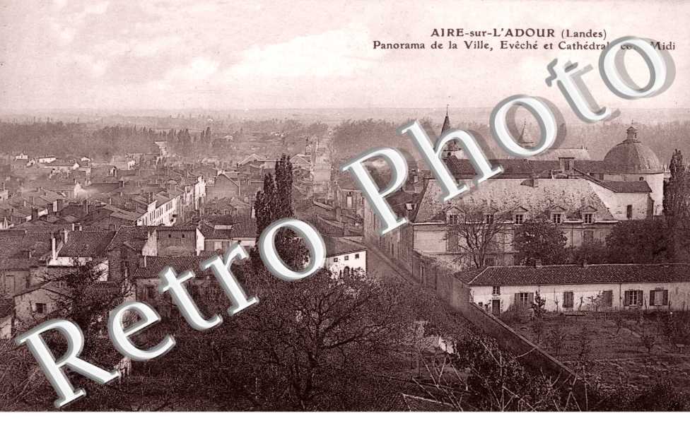panorama de la ville, eveche et cathedrale cote midi