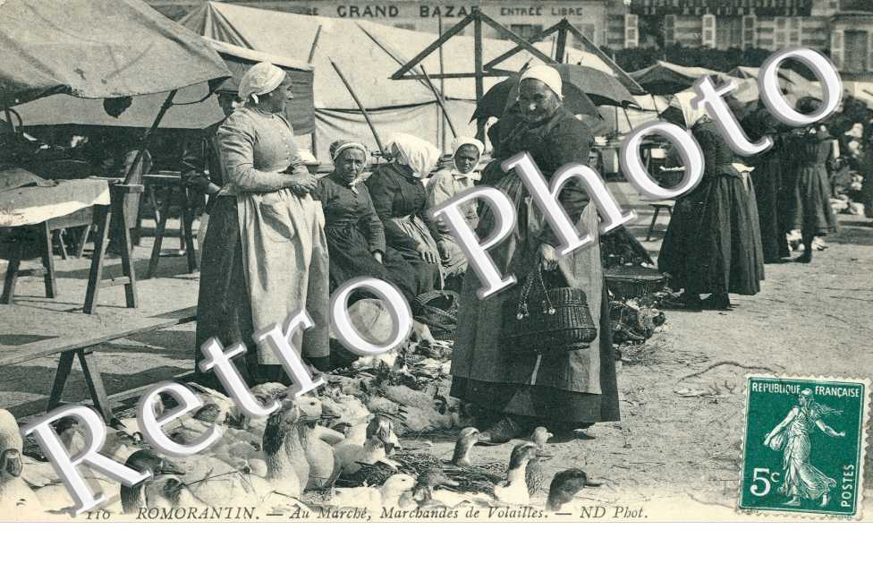 Au marché, marchandes de volailles