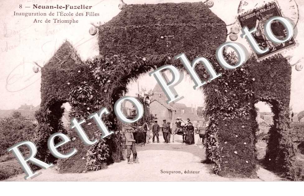 inauguration de l'ecole des filles, arc de triomphe