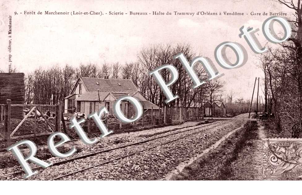 La Foret, Scierie et Halte du Tramway d'Orleans a Vendome
