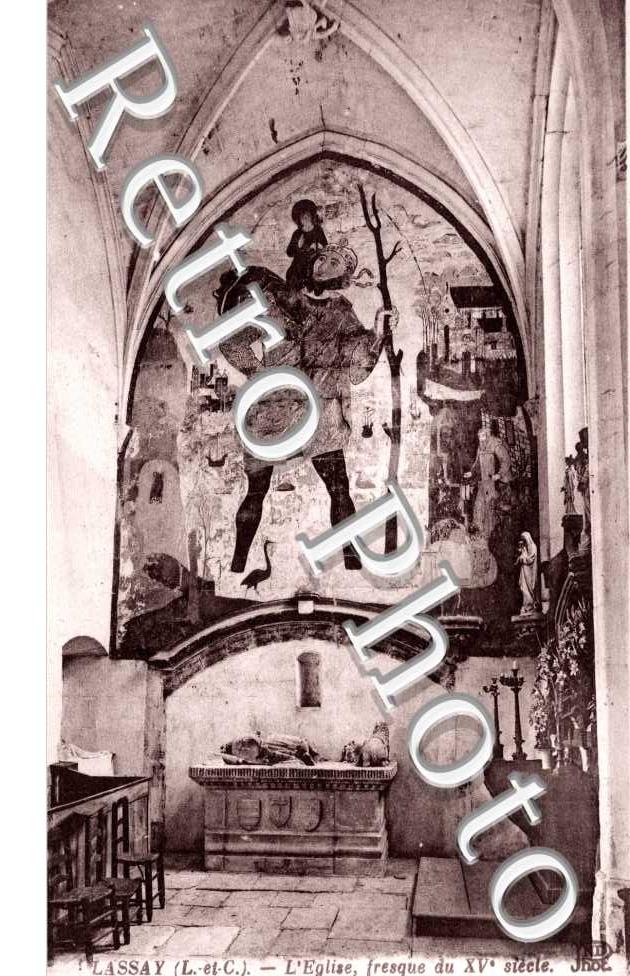 l'eglise, fresque du XVe siecle