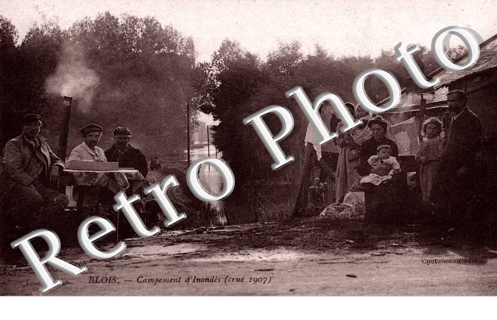 Campement d'inondes Crue 1907