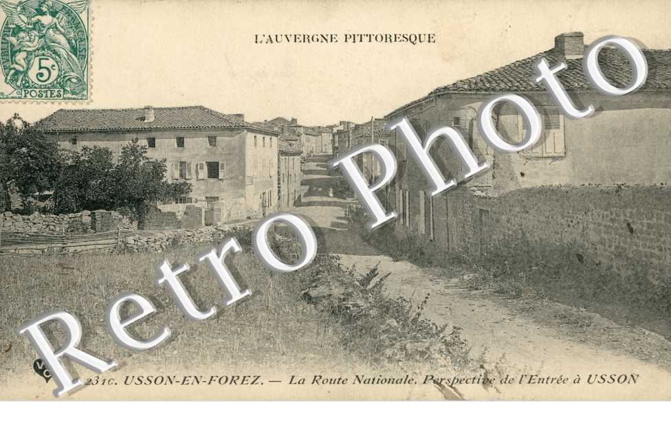 La Route Nationale, Perspective de l'entrée a Usson