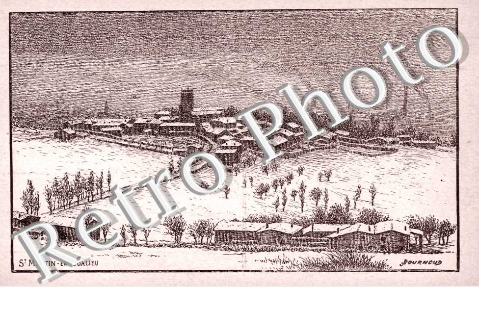 Vue Générale sous la neige - Dessin