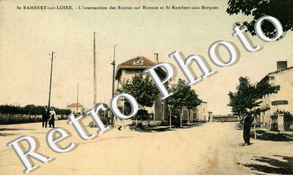 l'intersection des routes sur Bonson et St Rambert aux Barques