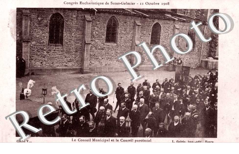 congres eucharistique 11 octobre 1908, le conseil municipal et le conseil paroissial