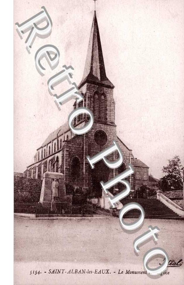 Saint Alban les Eaux - le Monument et l'Eglise