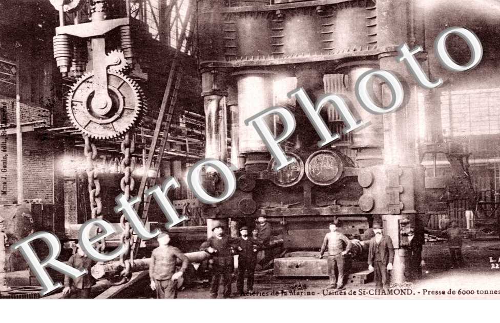 acieries de la marine, usines de St-Chamond, presse de 6000 tonnes