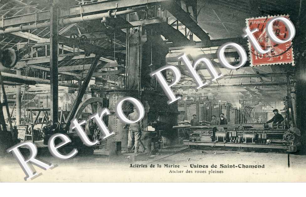acieries de la marine, usines de Saint-Chamond, atelier des roues pleines