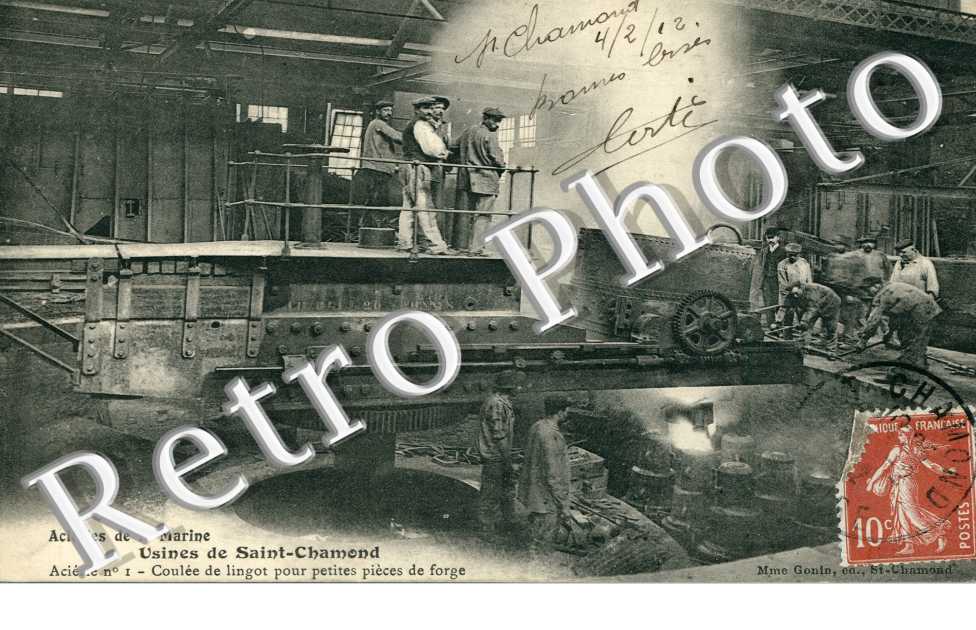 Usines de Saint-Chamond, Coulees de lingot pour petites pieces de forge