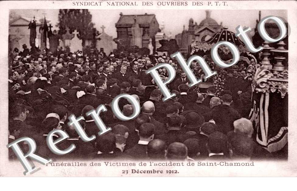 funerailles des victimes de l'accident de st chamond, syndicat national des ouvriers des P.T.T., 23 dec