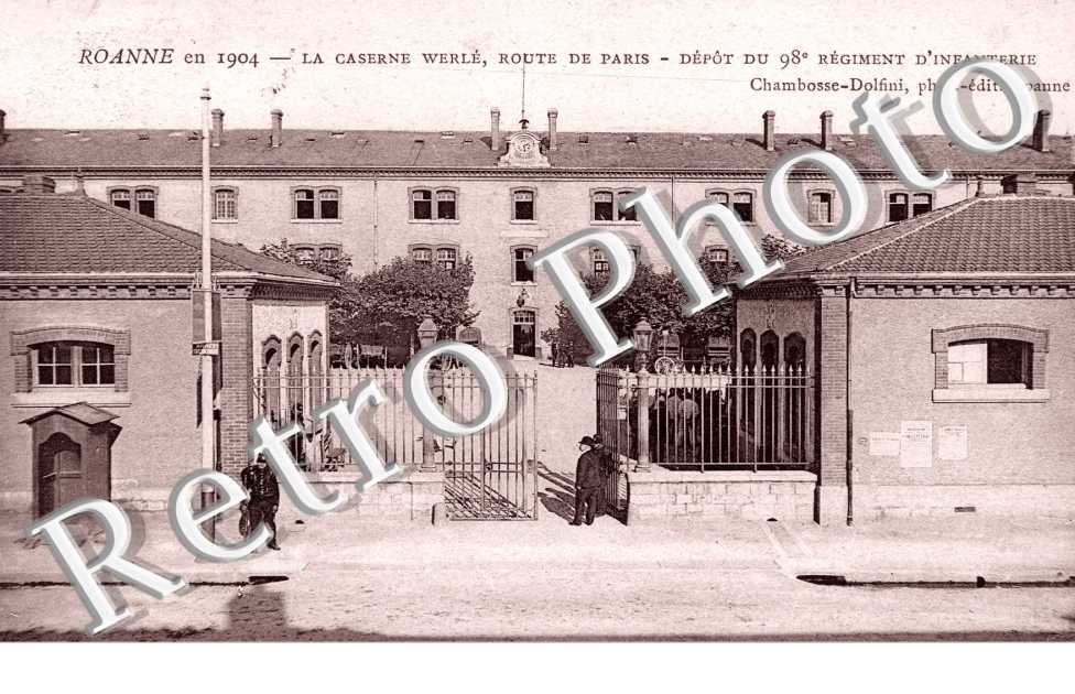 La Caserne Werle, Route de Paris 1904