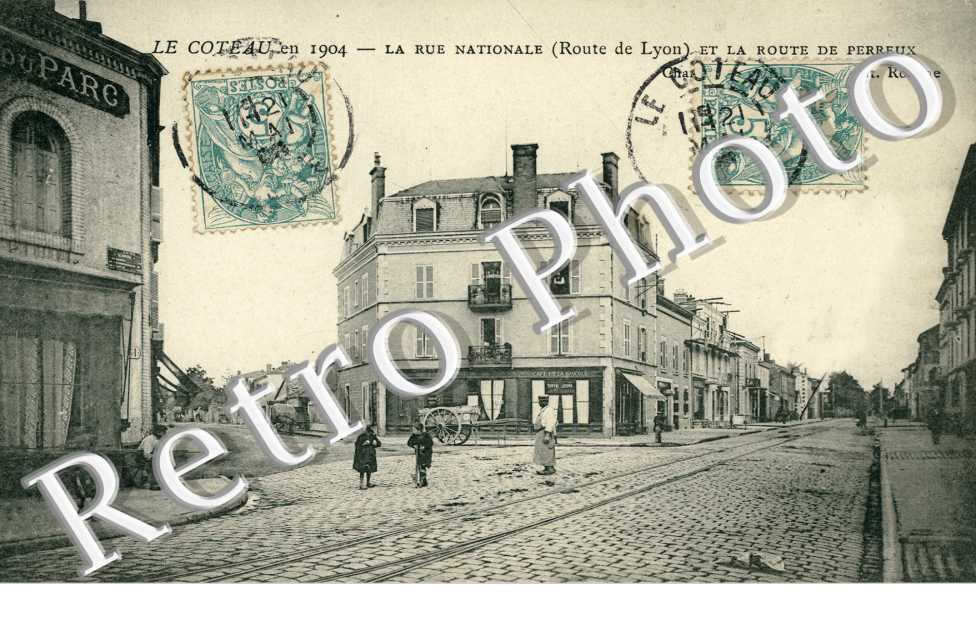 Rue nationale  et route de Perreux