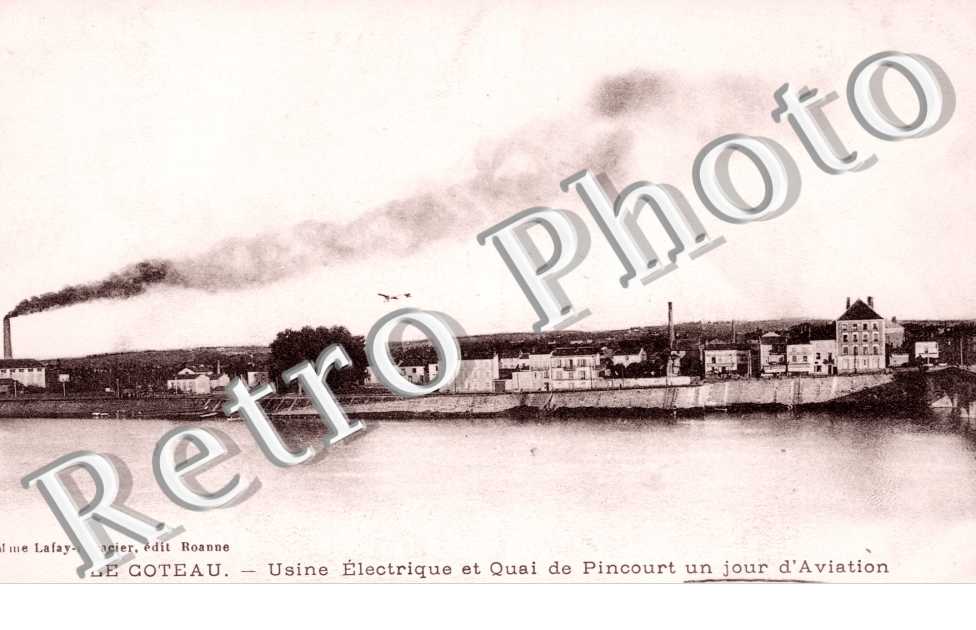 Usine electrique et quai de Pincourt un jour d'aviation