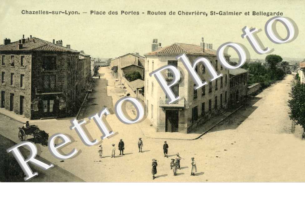 place des portes, routes de chevriere, st galmier et bellegarde (toilee couleur)
