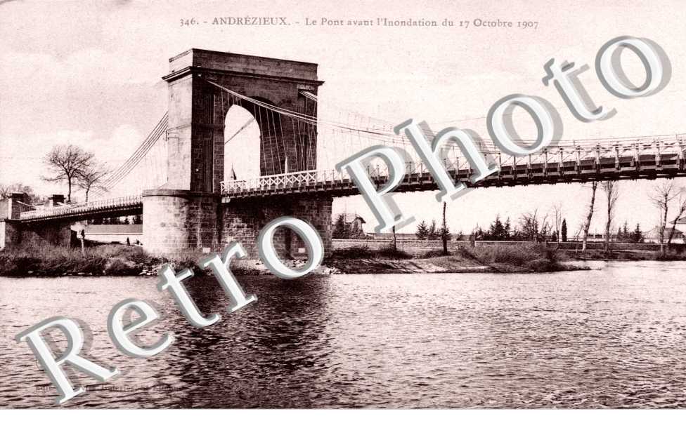 le pont avant l'inondation