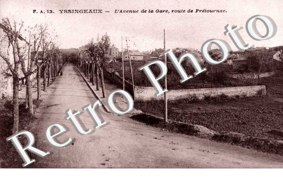 l'avenue de la gare, route de Pretournac