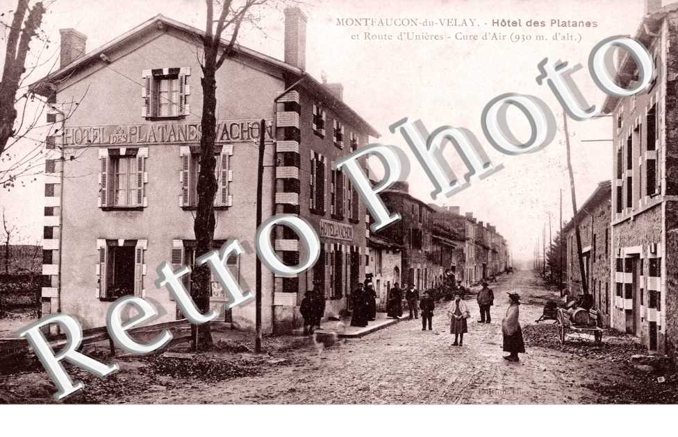 hotel des platanes et route d'Unieres