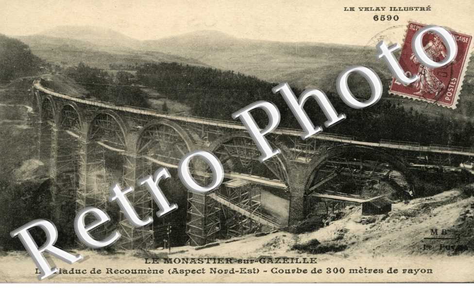 le viaduc de Recoumene courbe de 300metres de rayon (en construction)