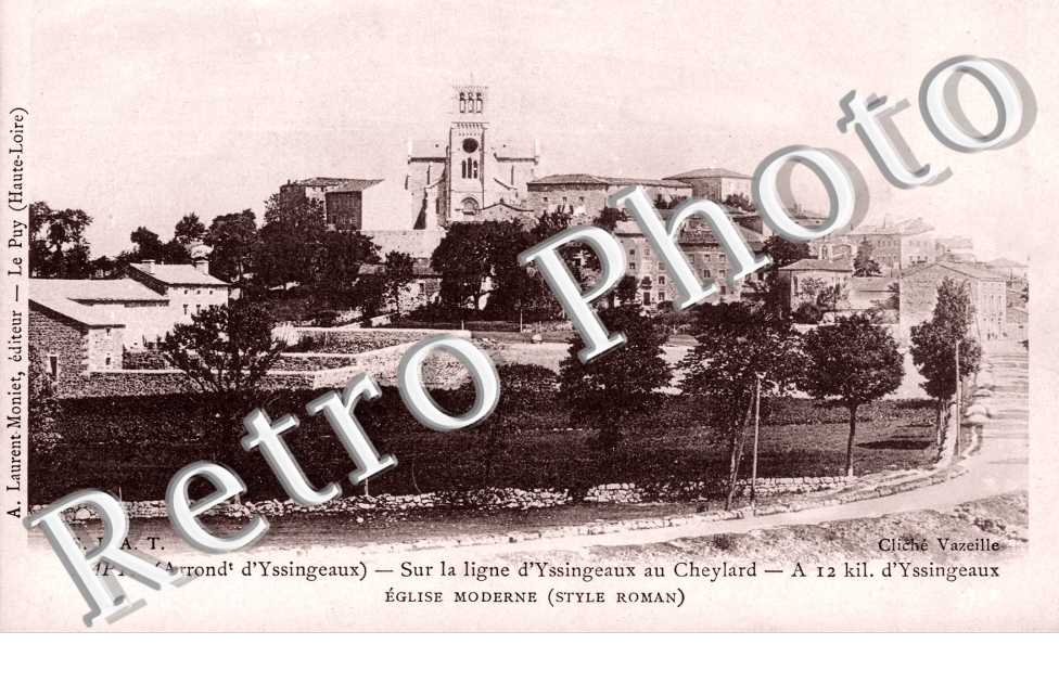 Sur la ligne d'Yssingeaux a Cheylard, eglise moderne
