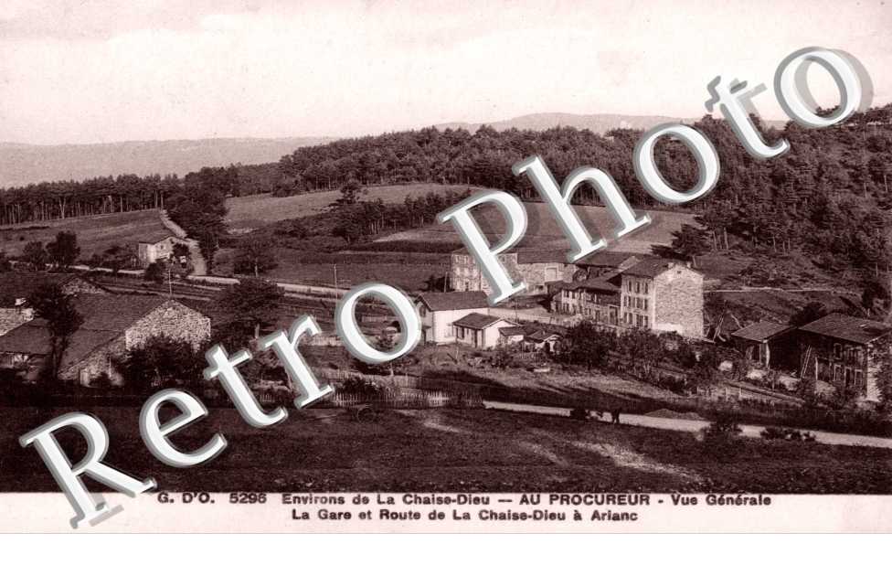 Vue generale, la Gare et Route de La Chaise-Dieu