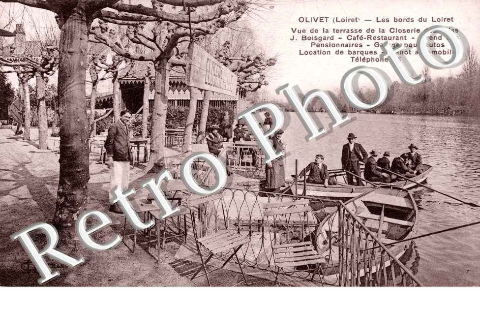 les bords du loiret, vue de la terrasse de la closerie des lilas J.Boisgard 