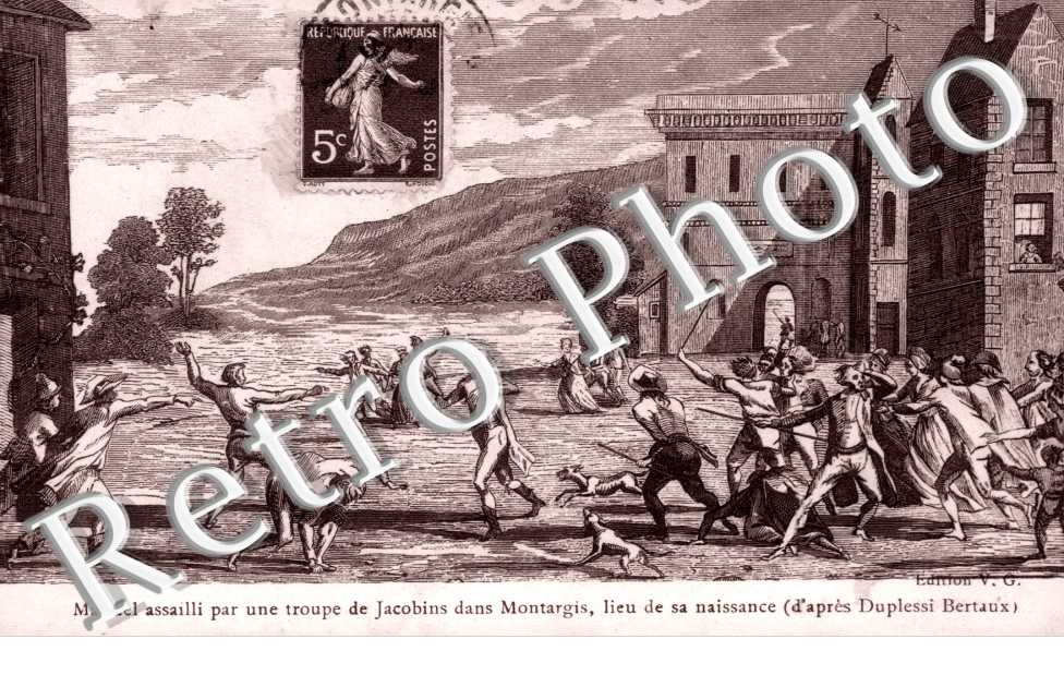 Manuel assailli par une troupe de Jacobins dans Montargis