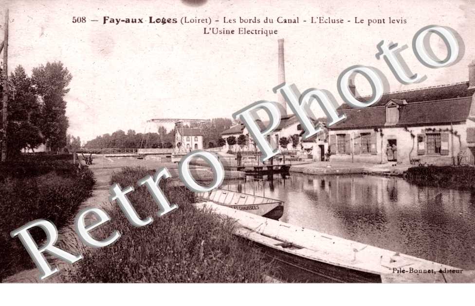 Les Bords du Canal, l'Ecluse, le pont Levis, l'Usine Electrique