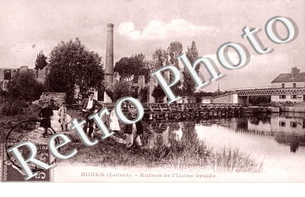 ruines de l'usine brulee